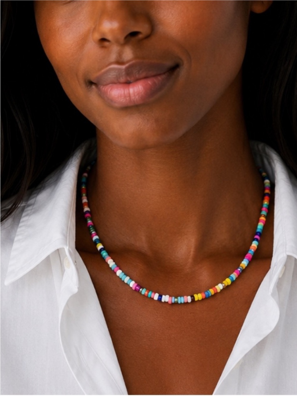 New! Colorful Mixed Bead Dopamine Necklace NWOT 5062